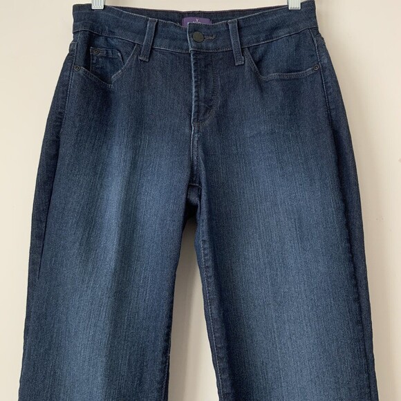 NYDJ Bootcut Blue Lift Tuck Technology Embroidered Pocket Jeans 2 - Picture 5 of 10